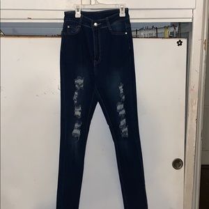 Drive to the ocean jeans - Dark Denim, high wasted